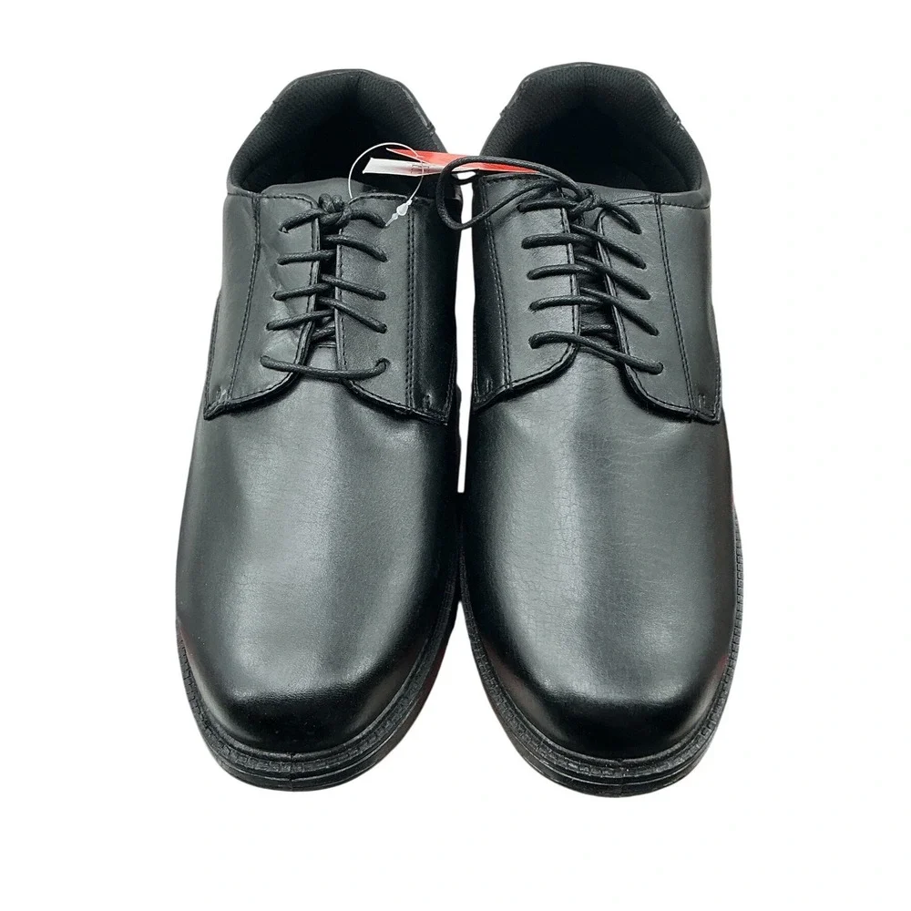 Deer Stags Crown Mens Black Vega Oxford Dress Shoes Slip Resistant Size 13 M